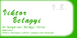 viktor belagyi business card