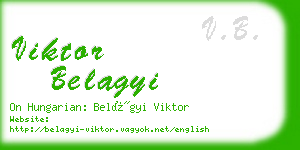 viktor belagyi business card